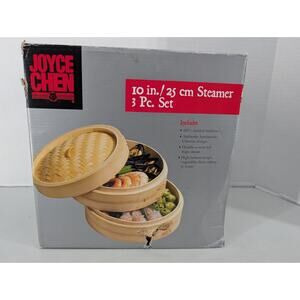 Joyce Chen 2-Tier Bamboo Steamer Baskets 10-Inch